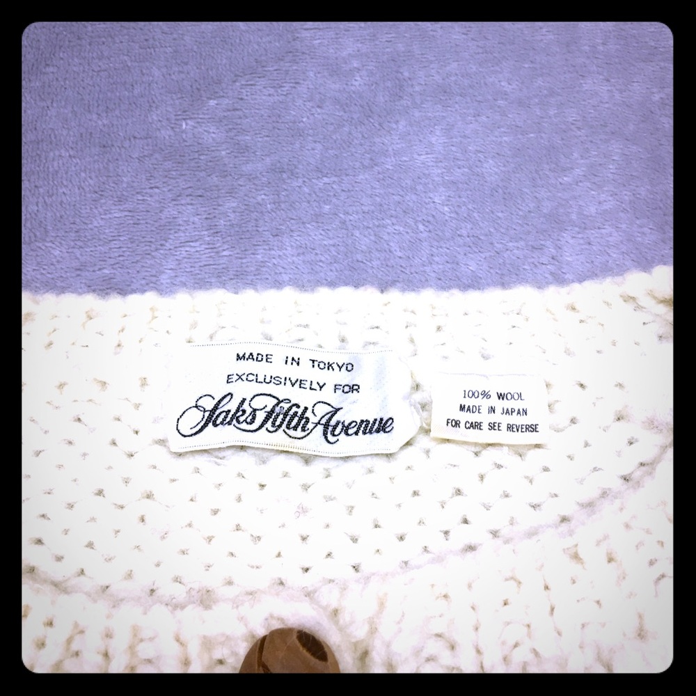 Vintage Saks Fifth Avenue animal sweater